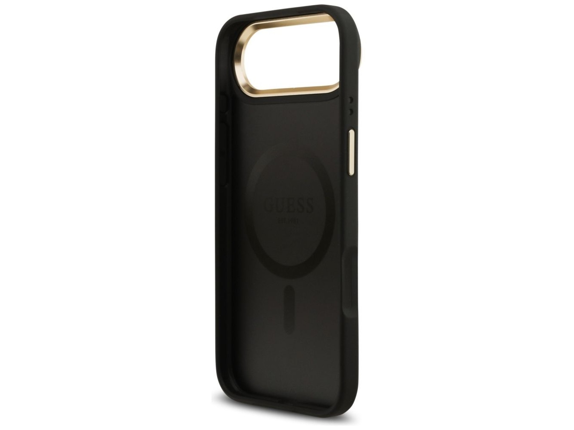 Capa Guess 4G PU Classic Logo MagSafe para iPhone 17 Air - preta