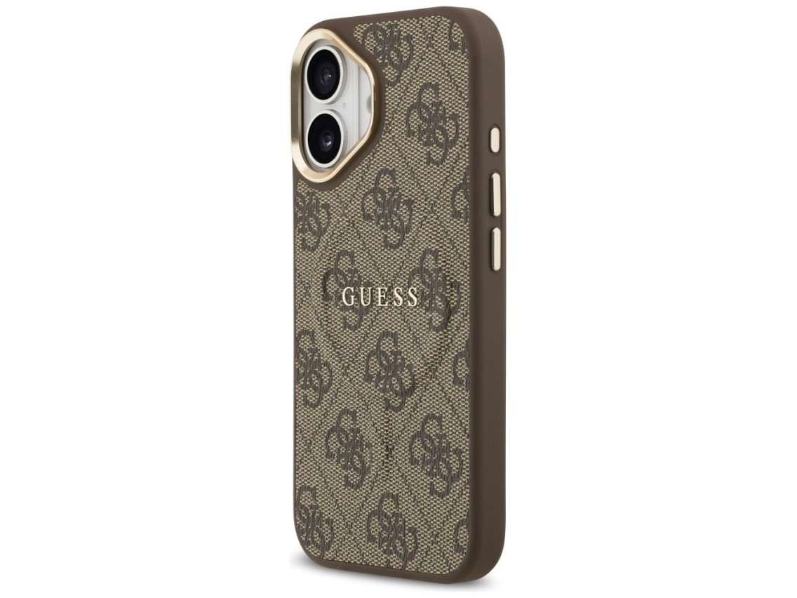 Guess 4G PU Classic Logo MagSafe Case for iPhone 17 - Brown