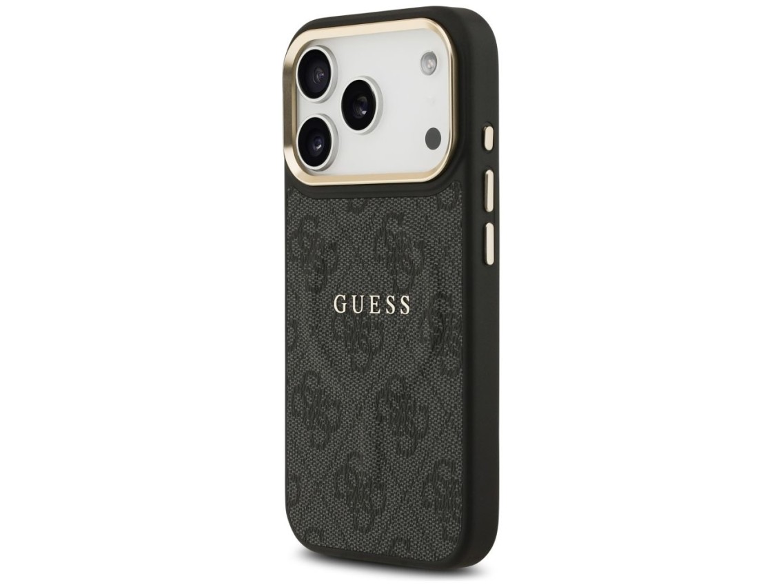 Capa Guess 4G PU Classic Logo MagSafe para iPhone 17 Pro - preta