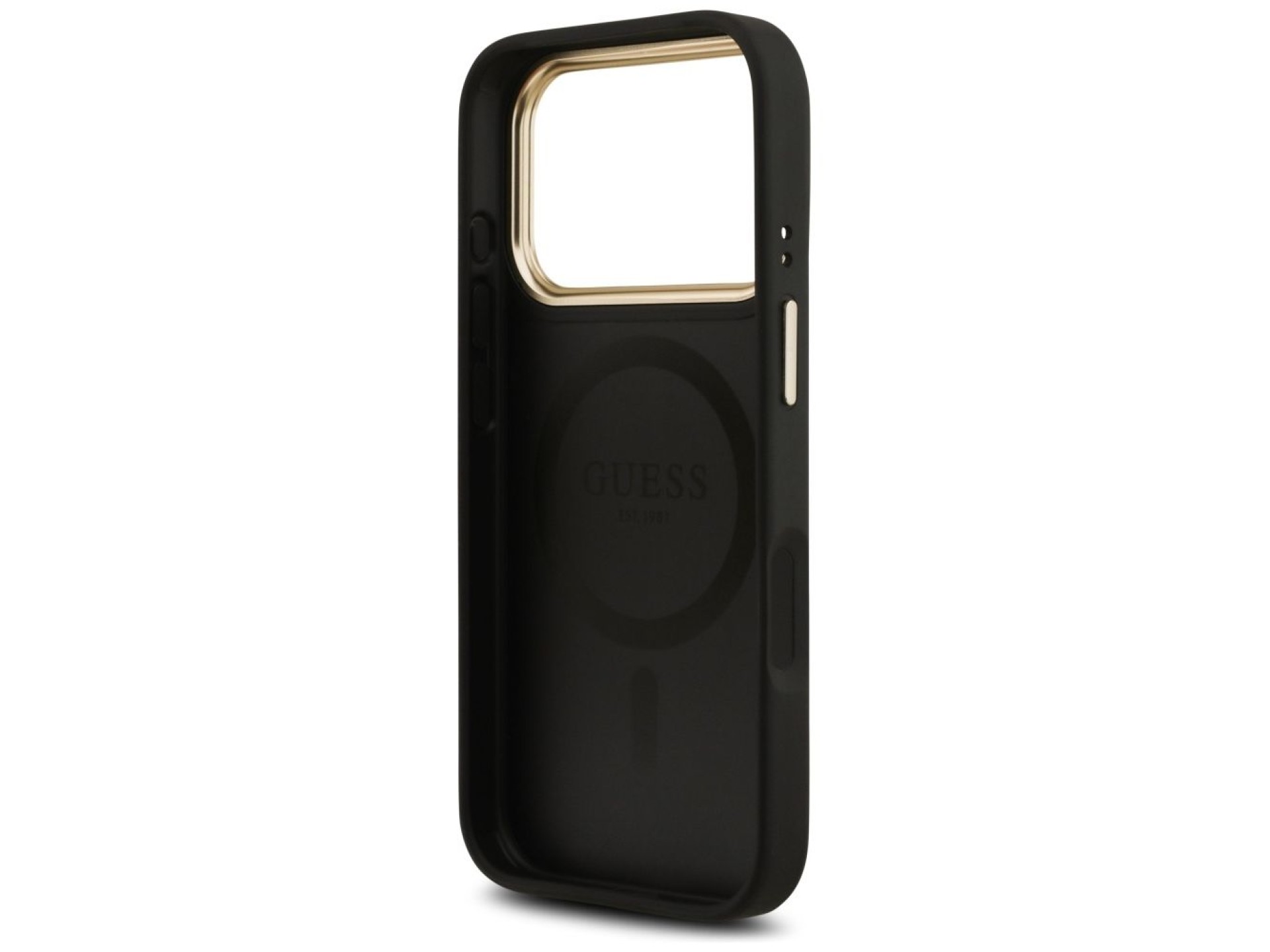 Capa Guess 4G PU Classic Logo MagSafe para iPhone 17 Pro - preta