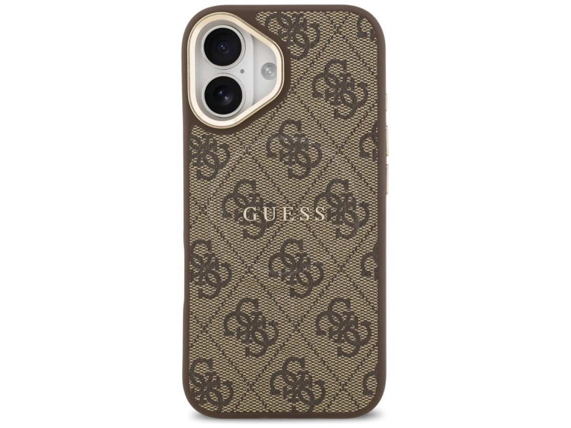 Guess 4G PU Classic Logo MagSafe Case for iPhone 17 - Brown