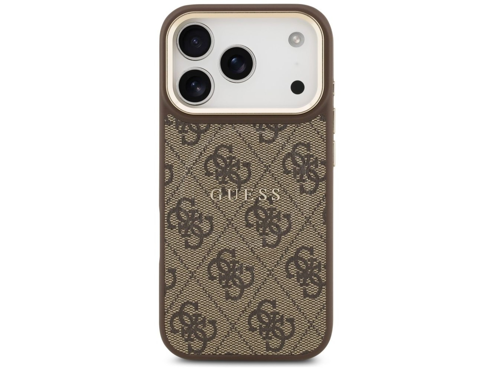 Guess 4G PU Classic Logo MagSafe Case for iPhone 17 Pro - Brown