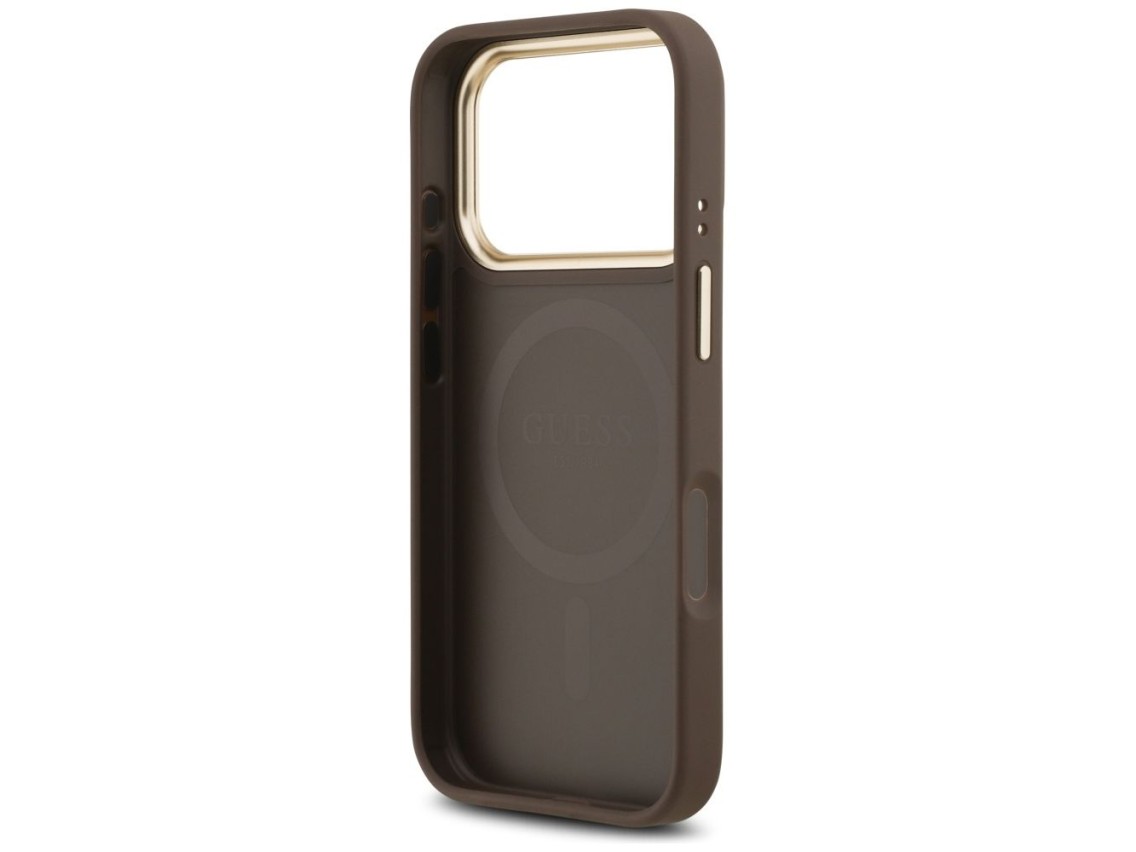 Guess 4G PU Classic Logo MagSafe Case for iPhone 17 Pro - Brown