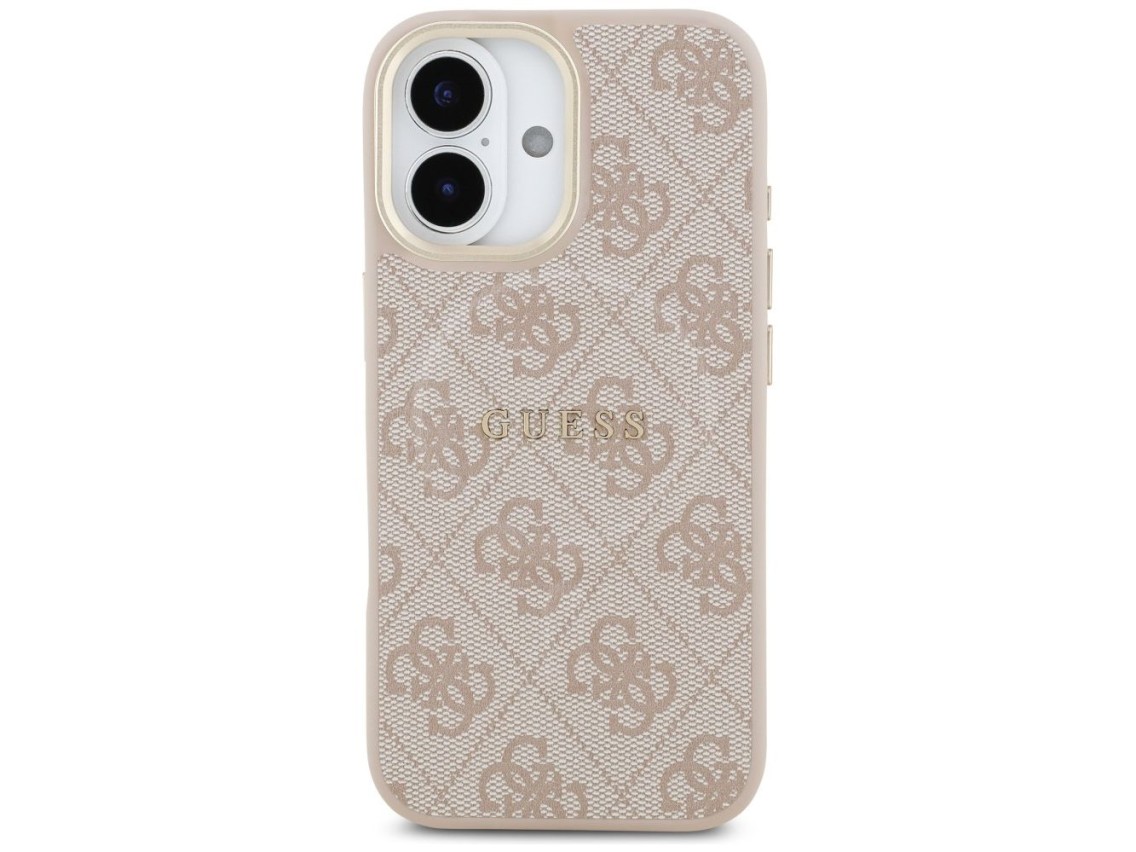 Capa Guess 4G PU Classic Logo MagSafe para iPhone 17 - Rosa