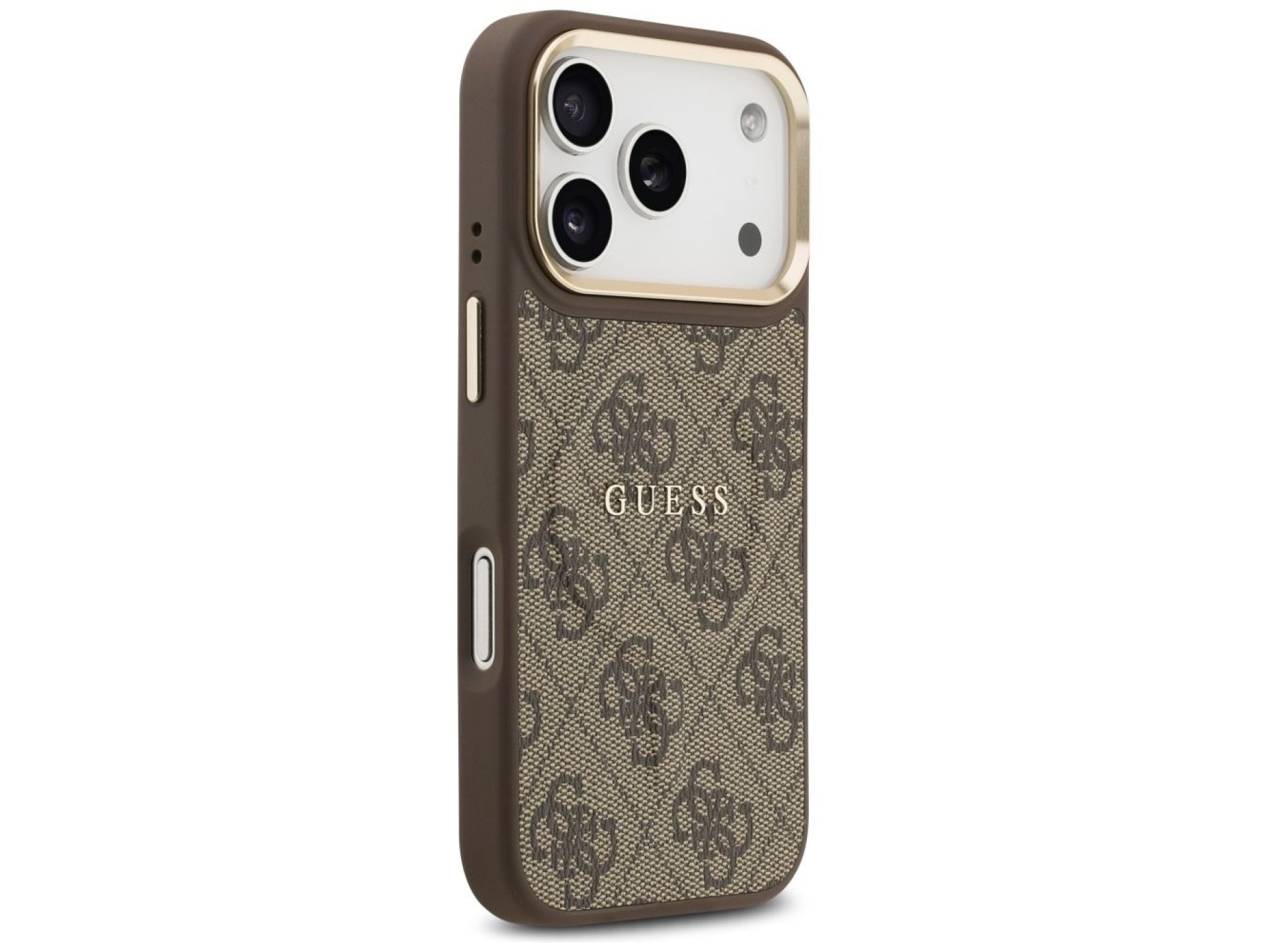 Guess 4G PU Classic Logo MagSafe Case for iPhone 17 Pro - Brown