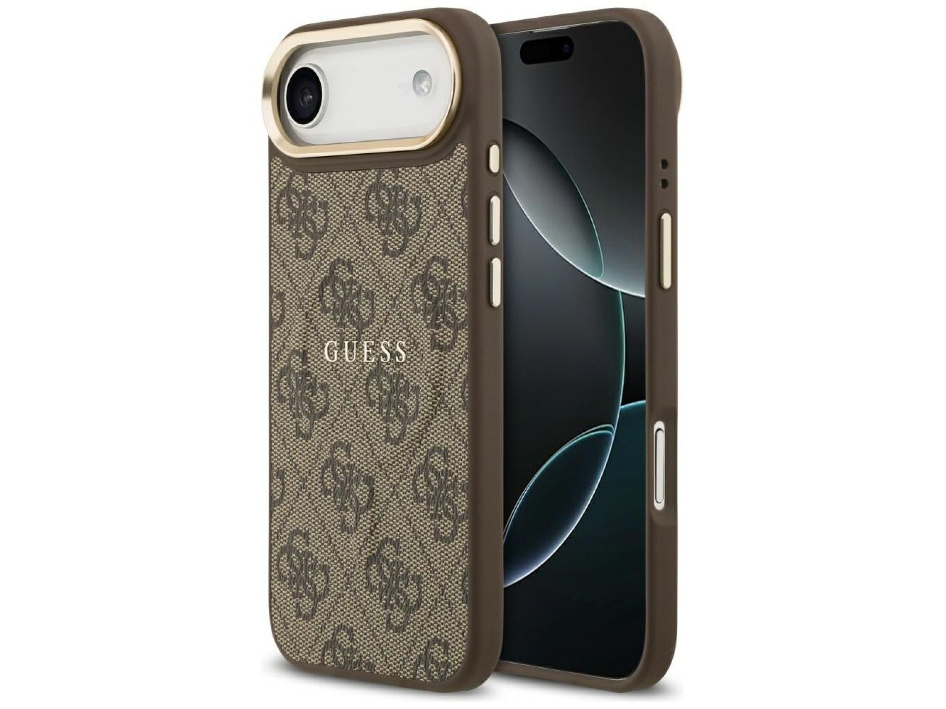Guess 4G PU Classic Logo MagSafe Case for iPhone 17 Air - Brown