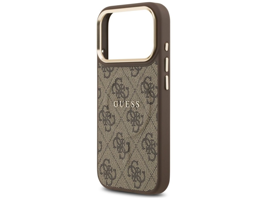 Guess 4G PU Classic Logo MagSafe Case for iPhone 17 Pro - Brown