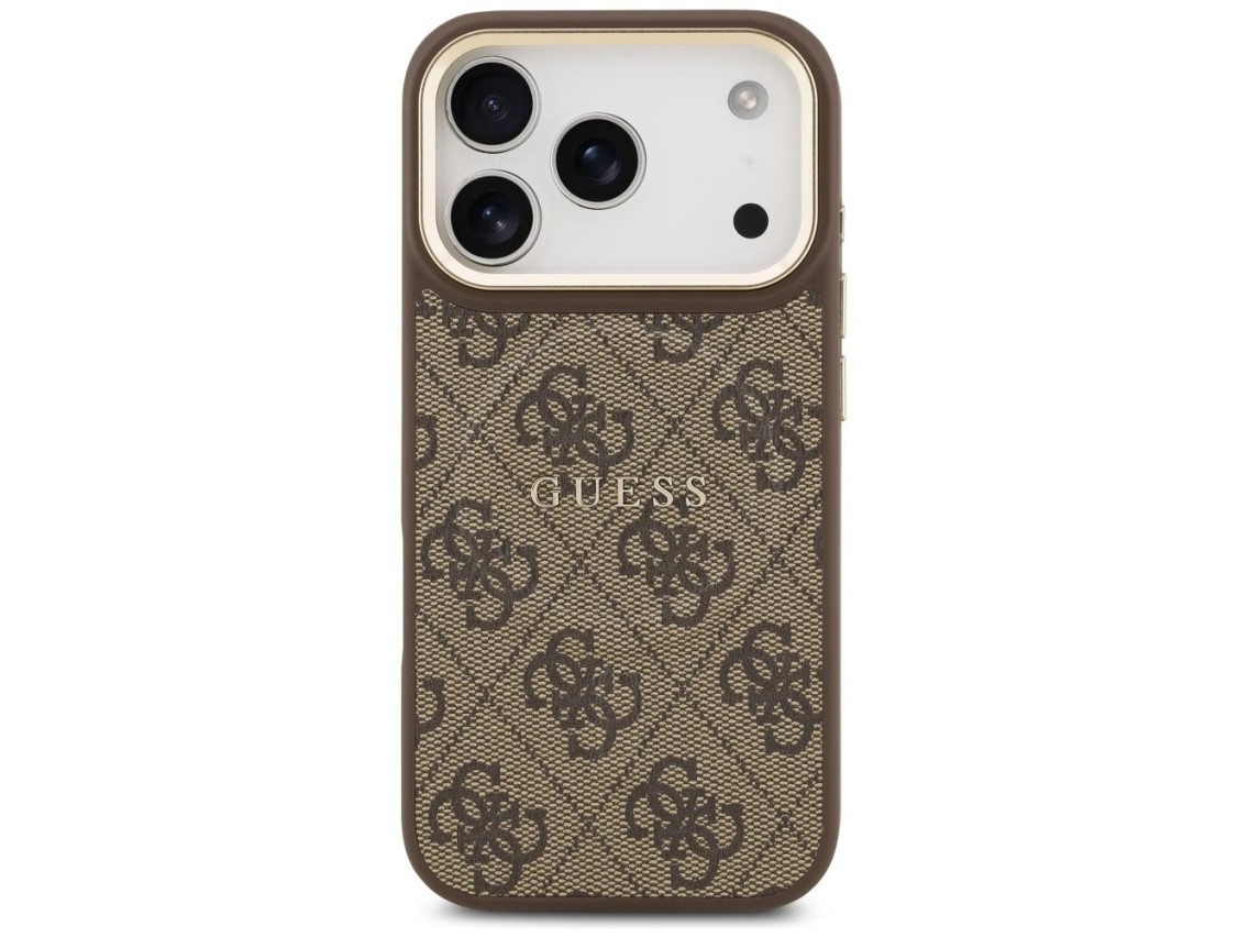 Guess 4G PU Classic Logo MagSafe Case for iPhone 17 Pro - Brown