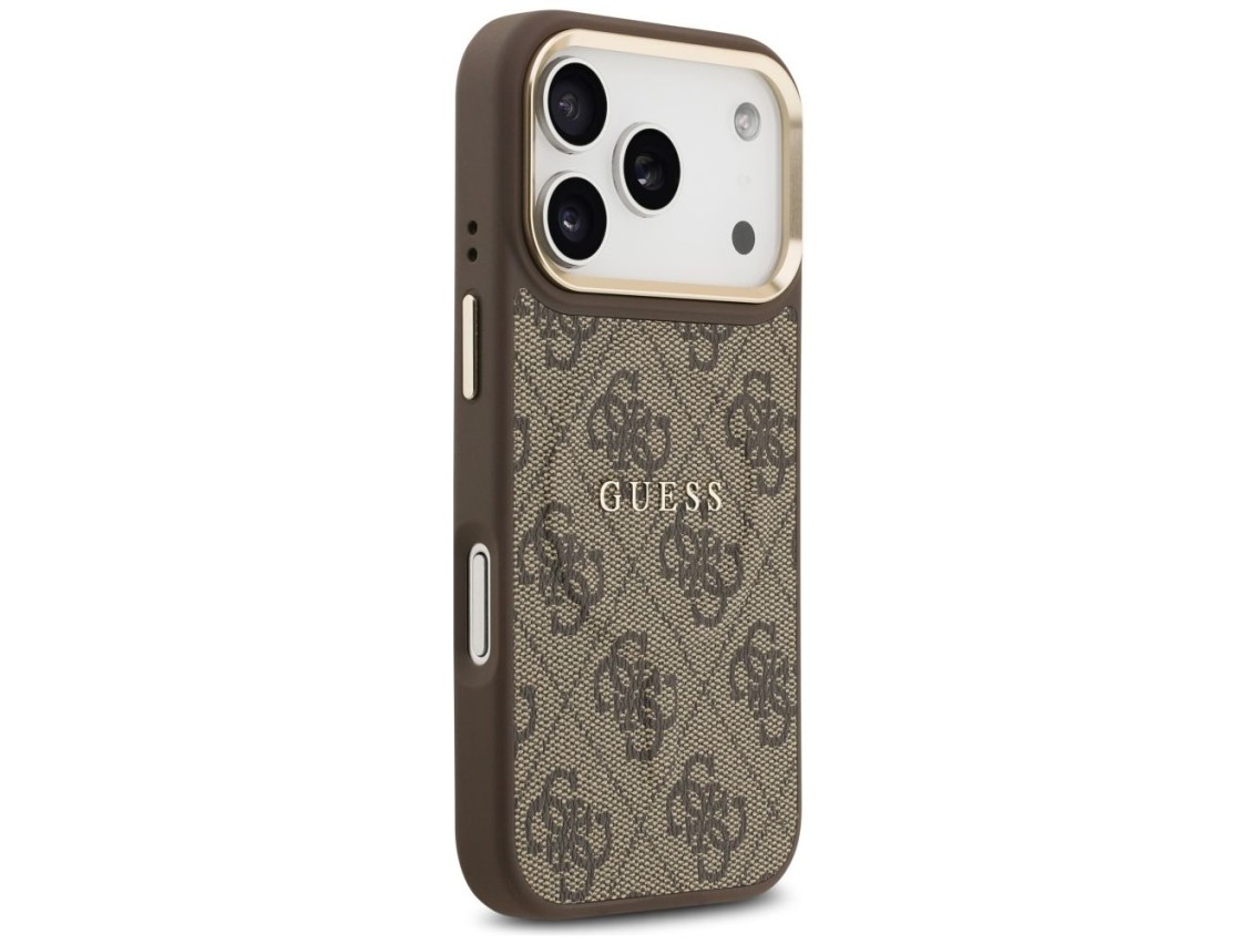 Guess 4G PU Classic Logo MagSafe Case for iPhone 17 Pro - Brown