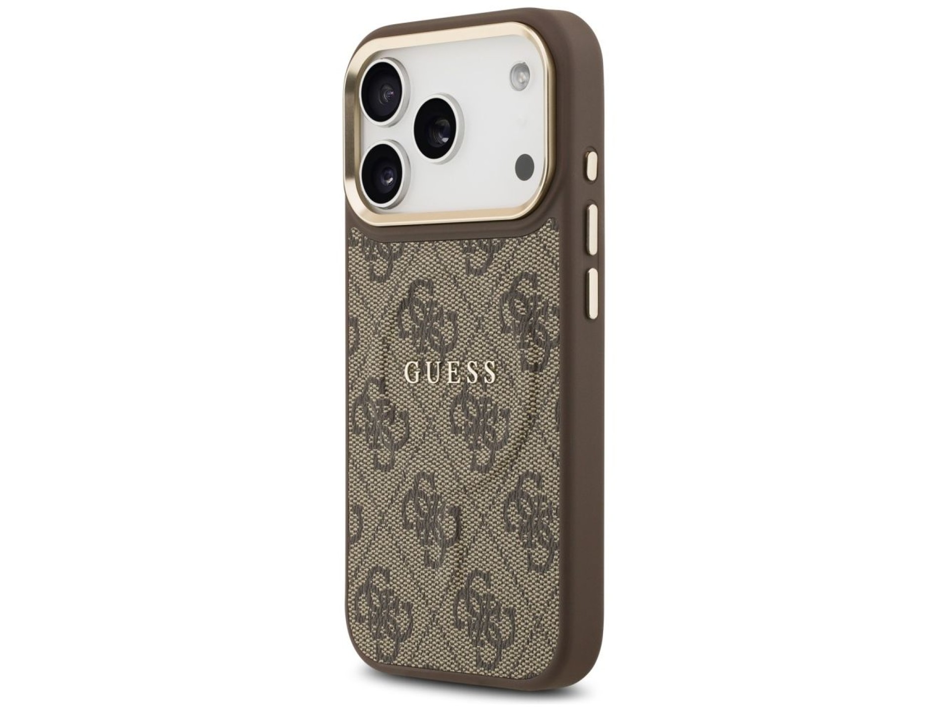 Guess 4G PU Classic Logo MagSafe Case for iPhone 17 Pro - Brown