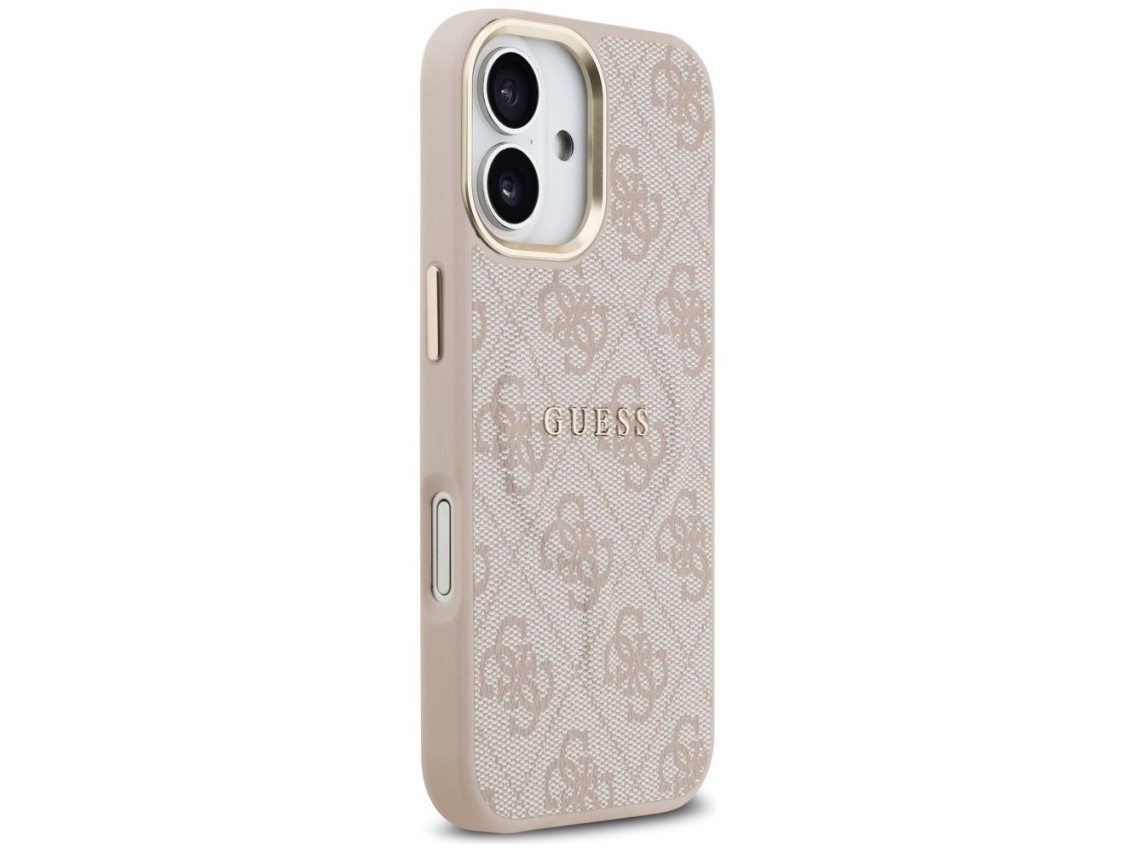 Capa Guess 4G PU Classic Logo MagSafe para iPhone 17 - Rosa