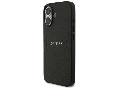 Guess Grained Ring MagSafe case for iPhone 17 - black Guess Grained Ring MagSafe case for iPhone 17 - black