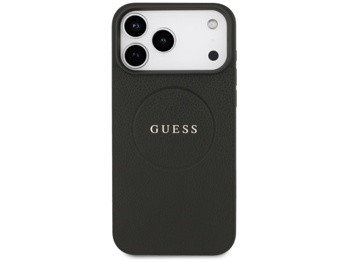 Guess Grained Ring MagSafe case for iPhone 17 Pro Max - black