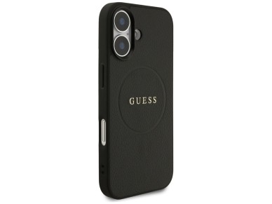Guess Grained Ring MagSafe case for iPhone 17 - black Guess Grained Ring MagSafe case for iPhone 17 - black