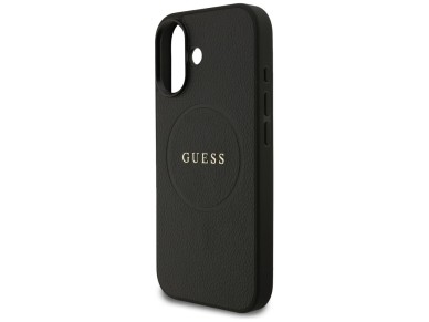 Guess Grained Ring MagSafe case for iPhone 17 - black Guess Grained Ring MagSafe case for iPhone 17 - black
