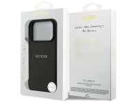 Guess Grained Ring MagSafe case for iPhone 17 Pro - black
