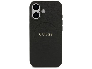 Guess Grained Ring MagSafe case for iPhone 17 - black Guess Grained Ring MagSafe case for iPhone 17 - black