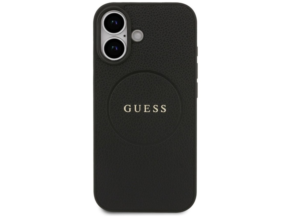 Capa Guess Granulada com Anel e MagSafe para iPhone 17 - preta