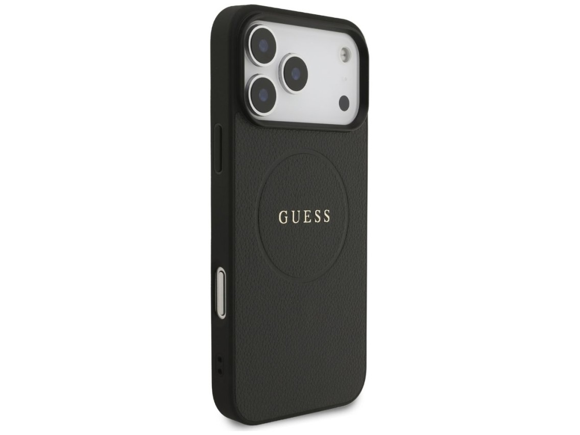 Guess Grained Ring MagSafe case for iPhone 17 Pro Max - black