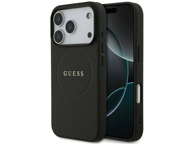 Capa Guess Granulada com Anel e MagSafe para iPhone 17 Pro - preta