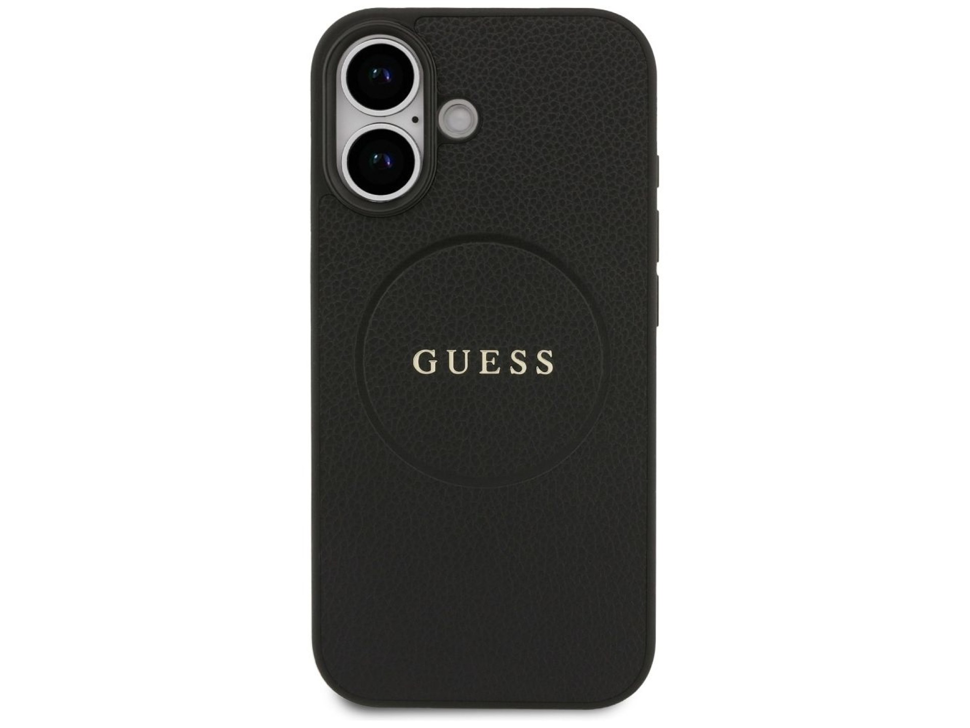 Capa Guess Granulada com Anel e MagSafe para iPhone 17 - preta