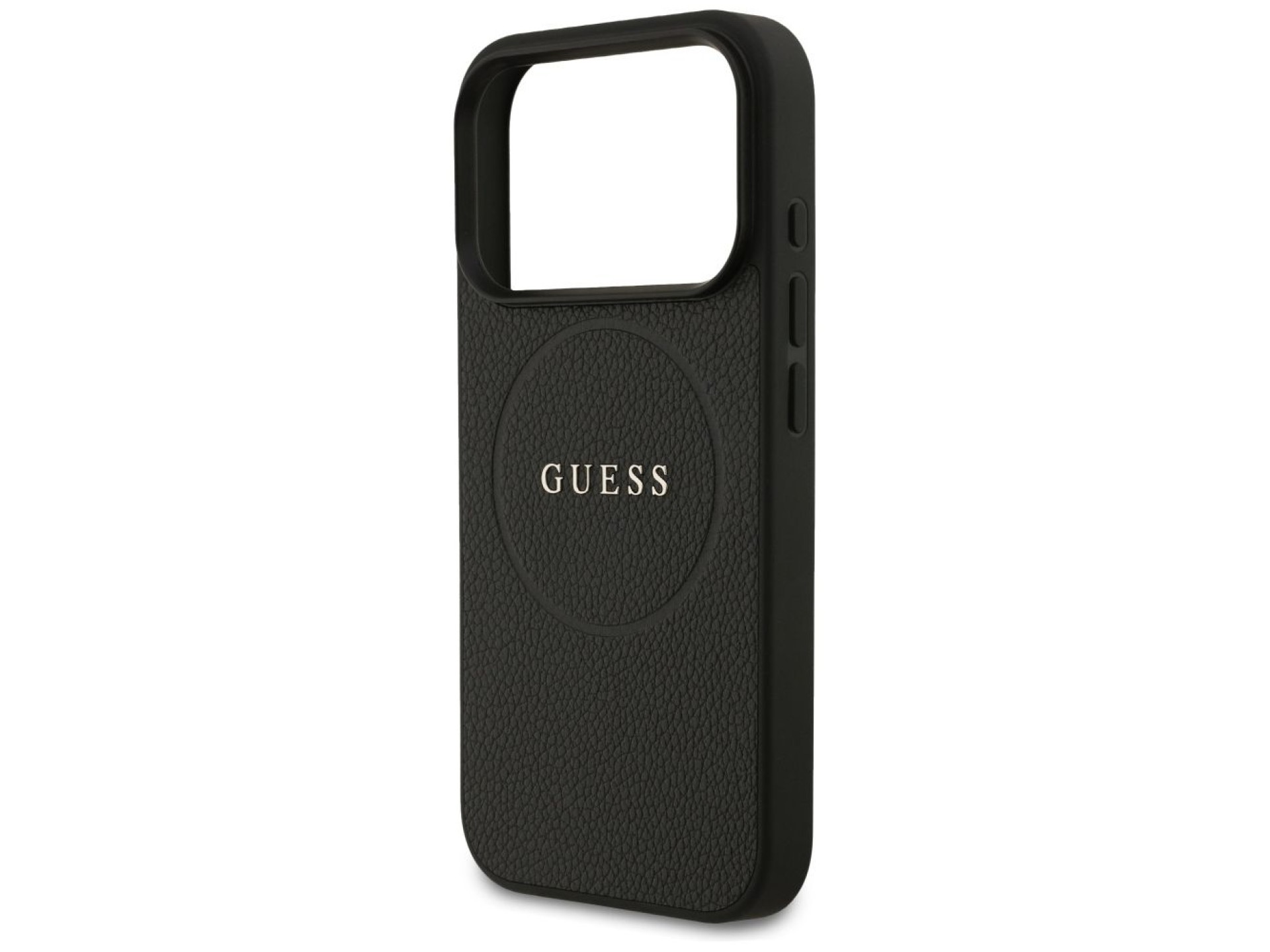 Guess Grained Ring MagSafe case for iPhone 17 Pro - black