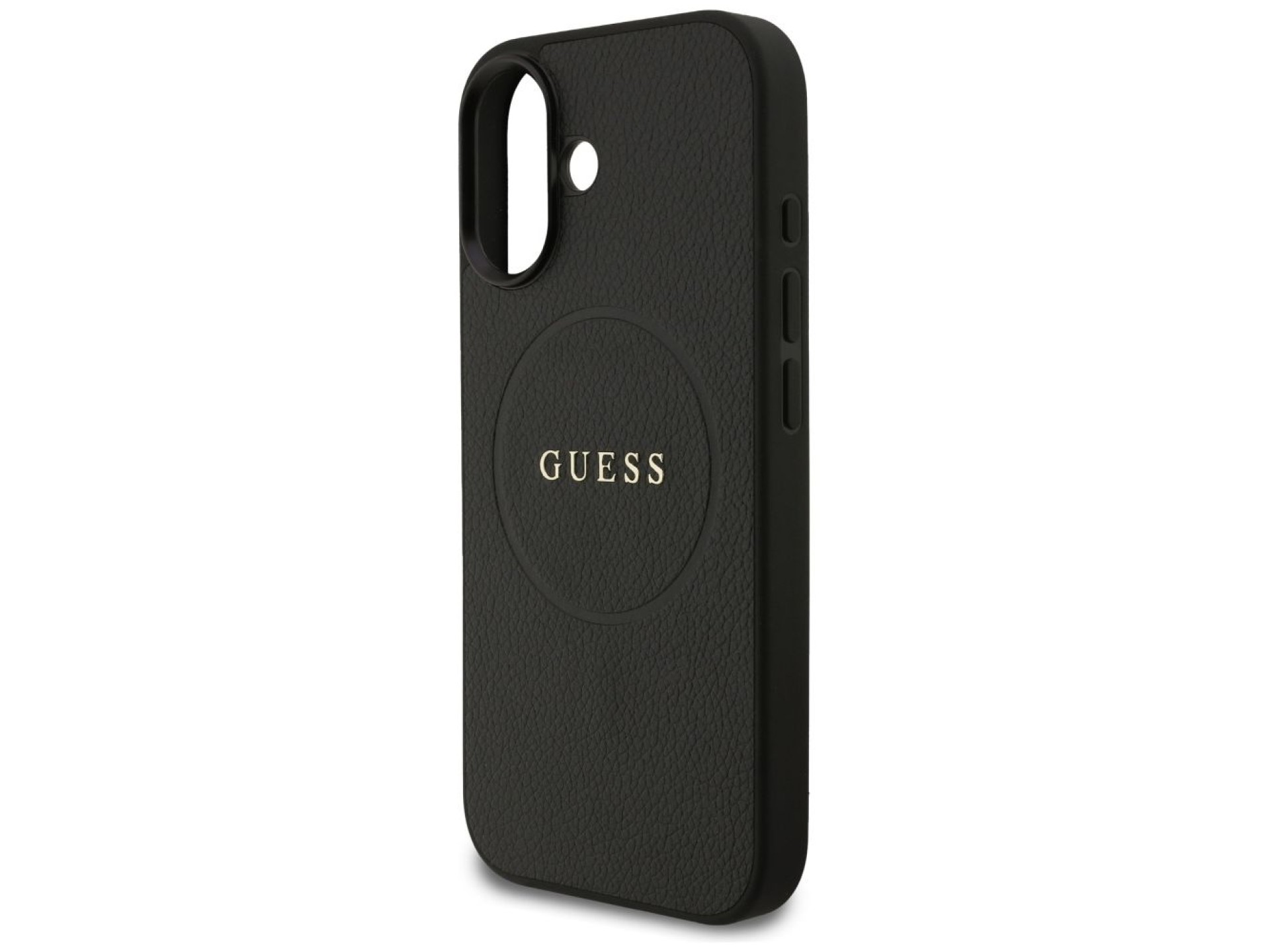Capa Guess Granulada com Anel e MagSafe para iPhone 17 - preta