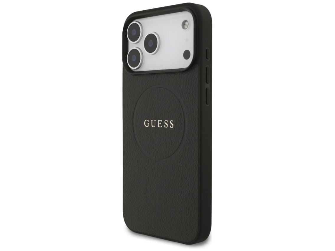 Guess Grained Ring MagSafe case for iPhone 17 Pro Max - black