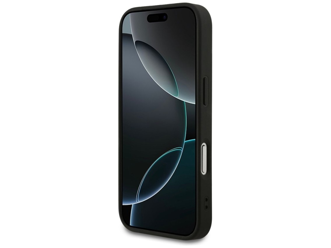 Guess Grained Ring MagSafe case for iPhone 17 Pro - black
