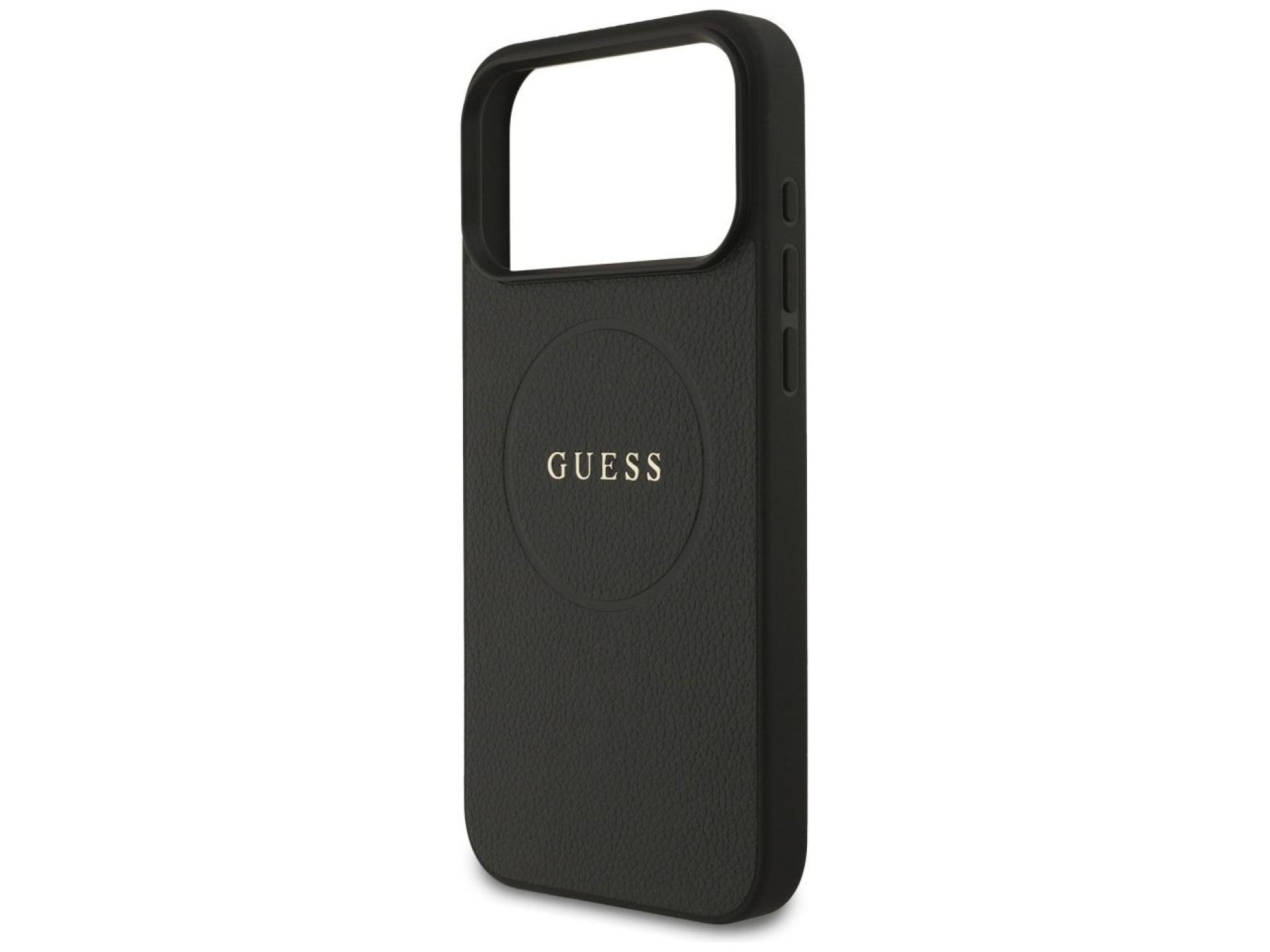 Guess Grained Ring MagSafe case for iPhone 17 Pro Max - black