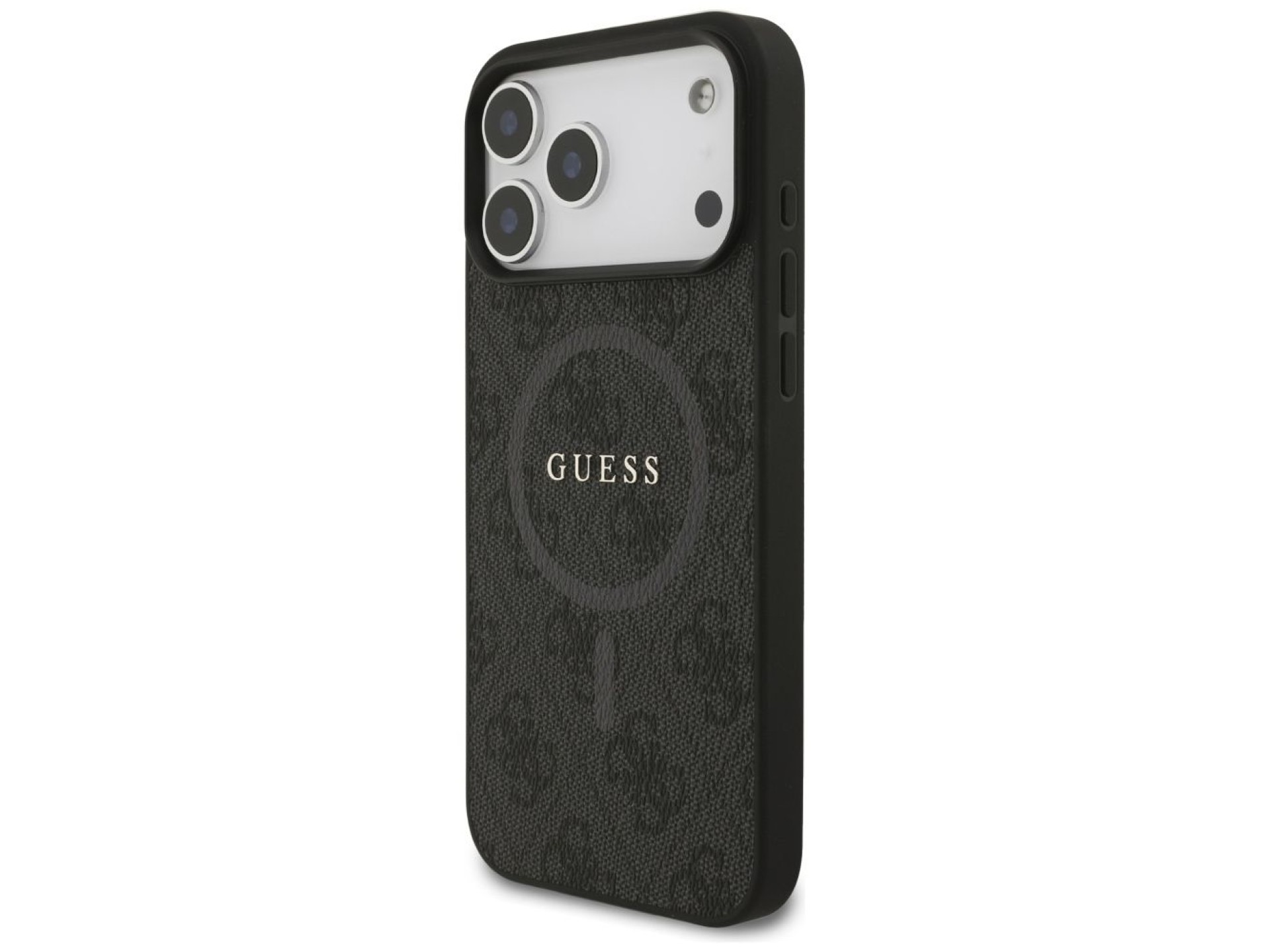 Capa Guess 4G Ring Classic Logo MagSafe para iPhone 17 Pro Max - preta