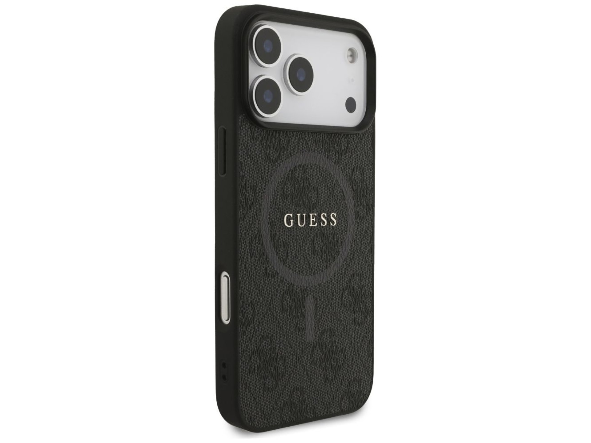 Capa Guess 4G Ring Classic Logo MagSafe para iPhone 17 Pro Max - preta
