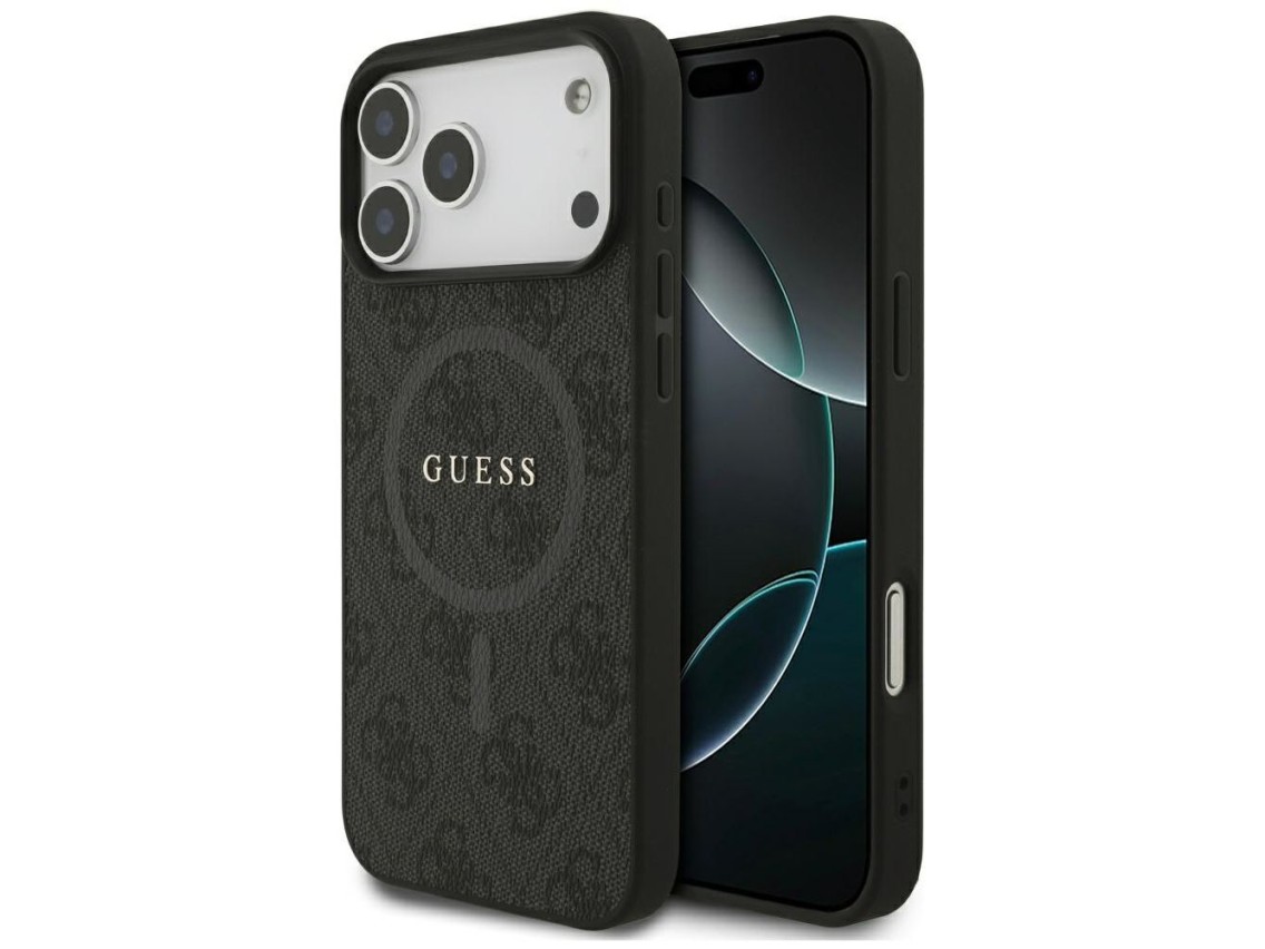 Capa Guess 4G Ring Classic Logo MagSafe para iPhone 17 Pro Max - preta