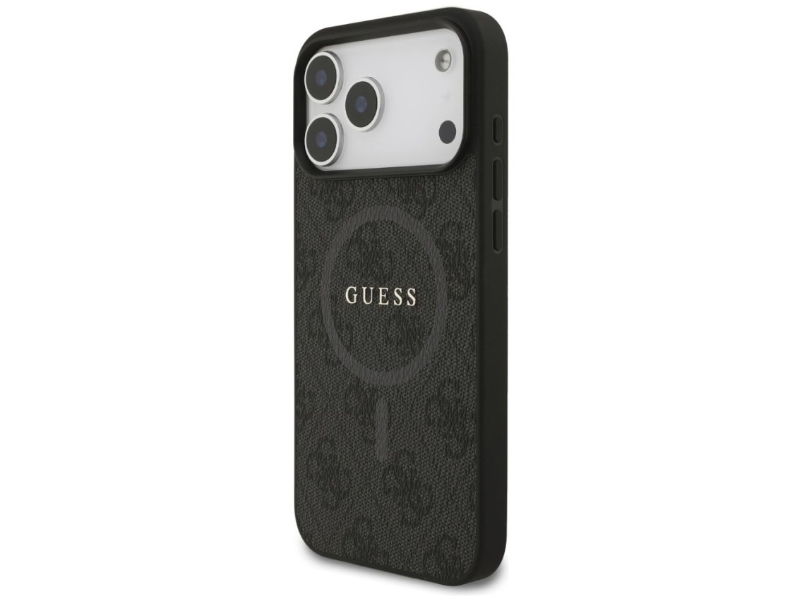 Capa Guess 4G Ring Classic Logo MagSafe para iPhone 17 Pro Max - preta