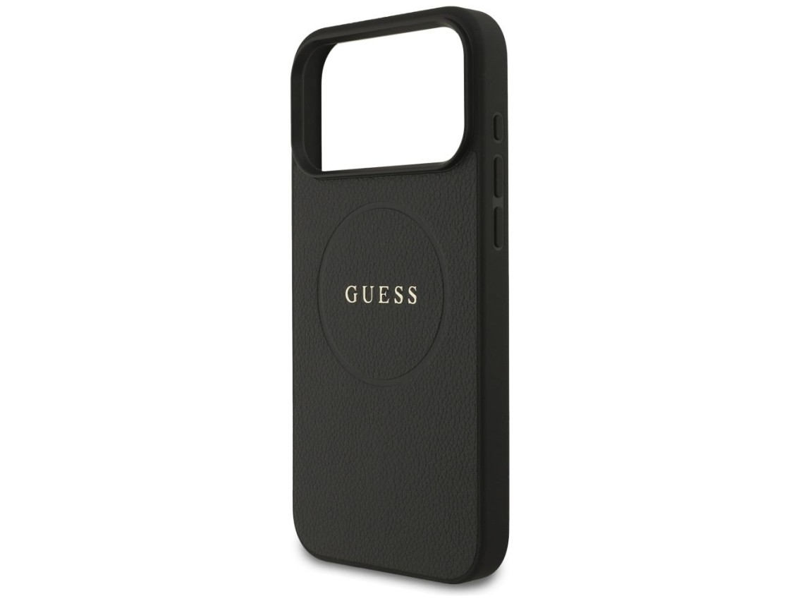 Guess Grained Ring MagSafe case for iPhone 17 Pro Max - black