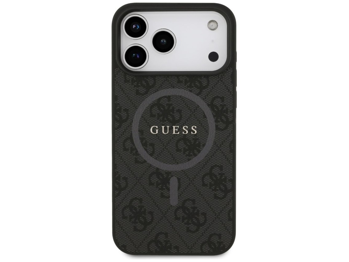 Capa Guess 4G Ring Classic Logo MagSafe para iPhone 17 Pro Max - preta