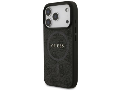 Capa Guess 4G Ring Classic Logo MagSafe para iPhone 17 Pro - preta Capa Guess 4G Ring Classic Logo MagSafe para iPhone 17 Pro - preta