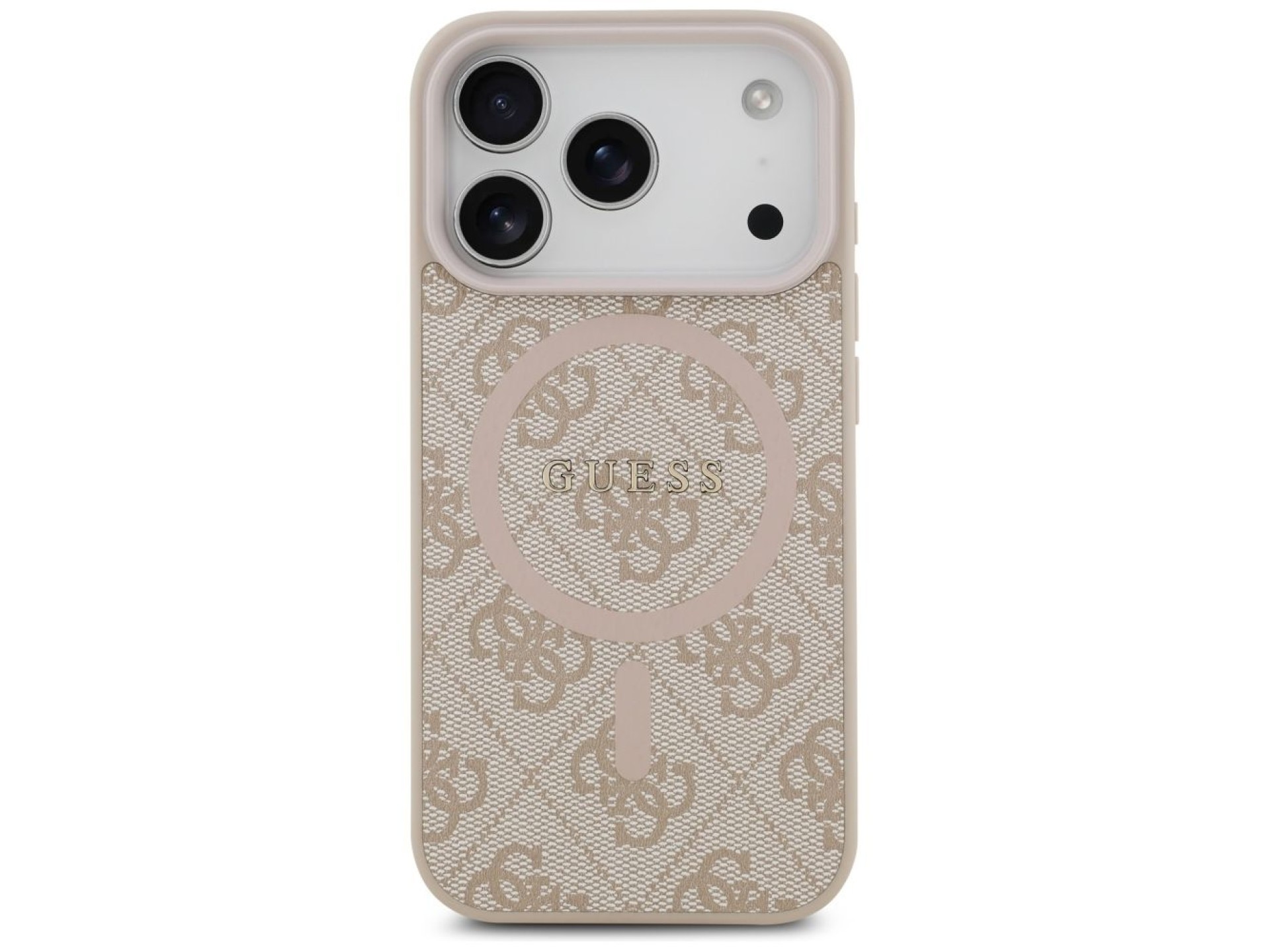 Guess 4G Ring Classic Logo MagSafe Case for iPhone 17 Pro - Pink