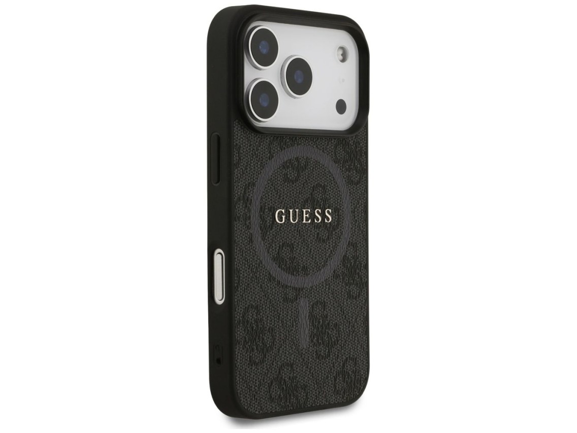 Capa Guess 4G Ring Classic Logo MagSafe para iPhone 17 Pro - preta