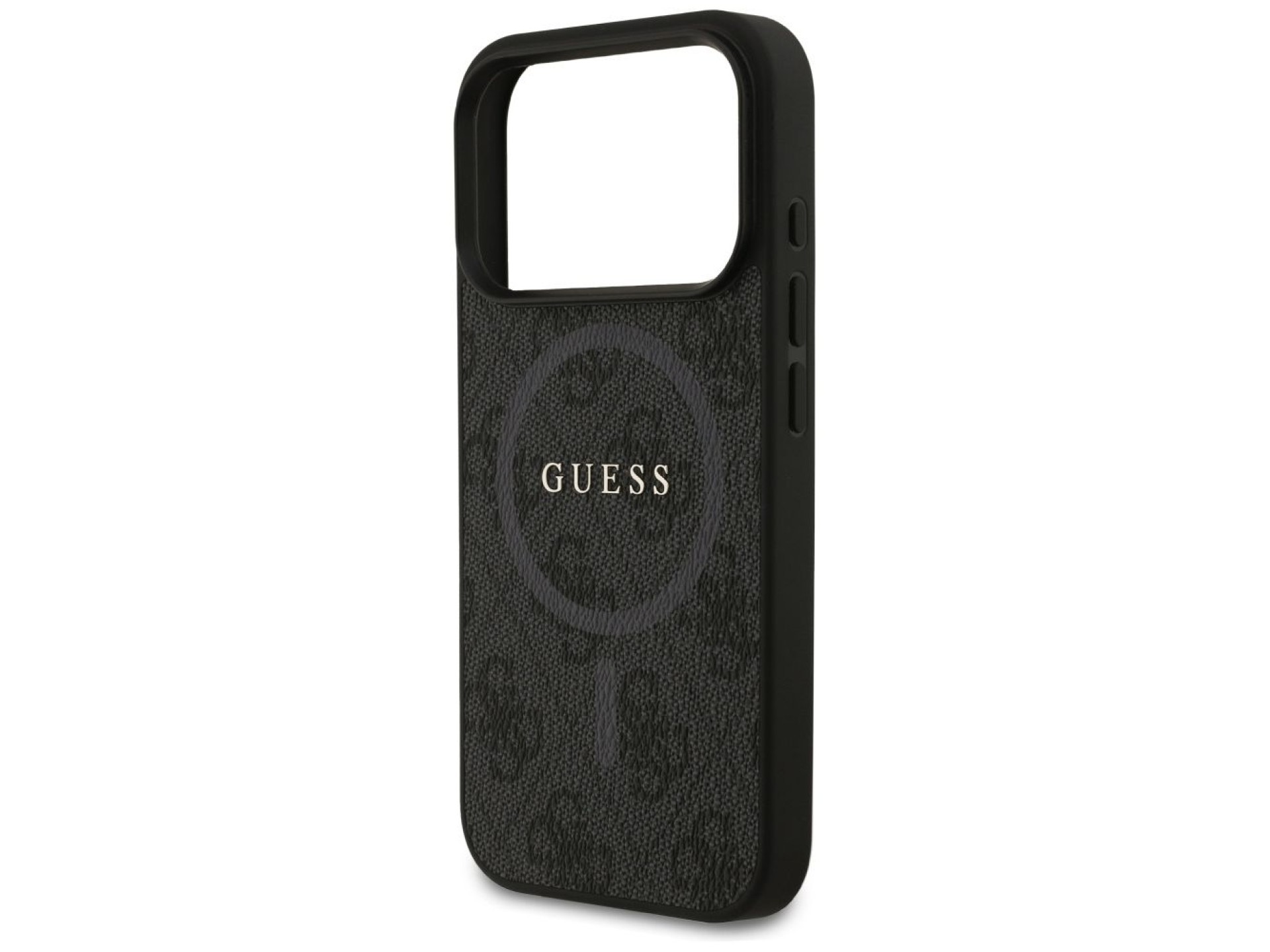 Capa Guess 4G Ring Classic Logo MagSafe para iPhone 17 Pro - preta