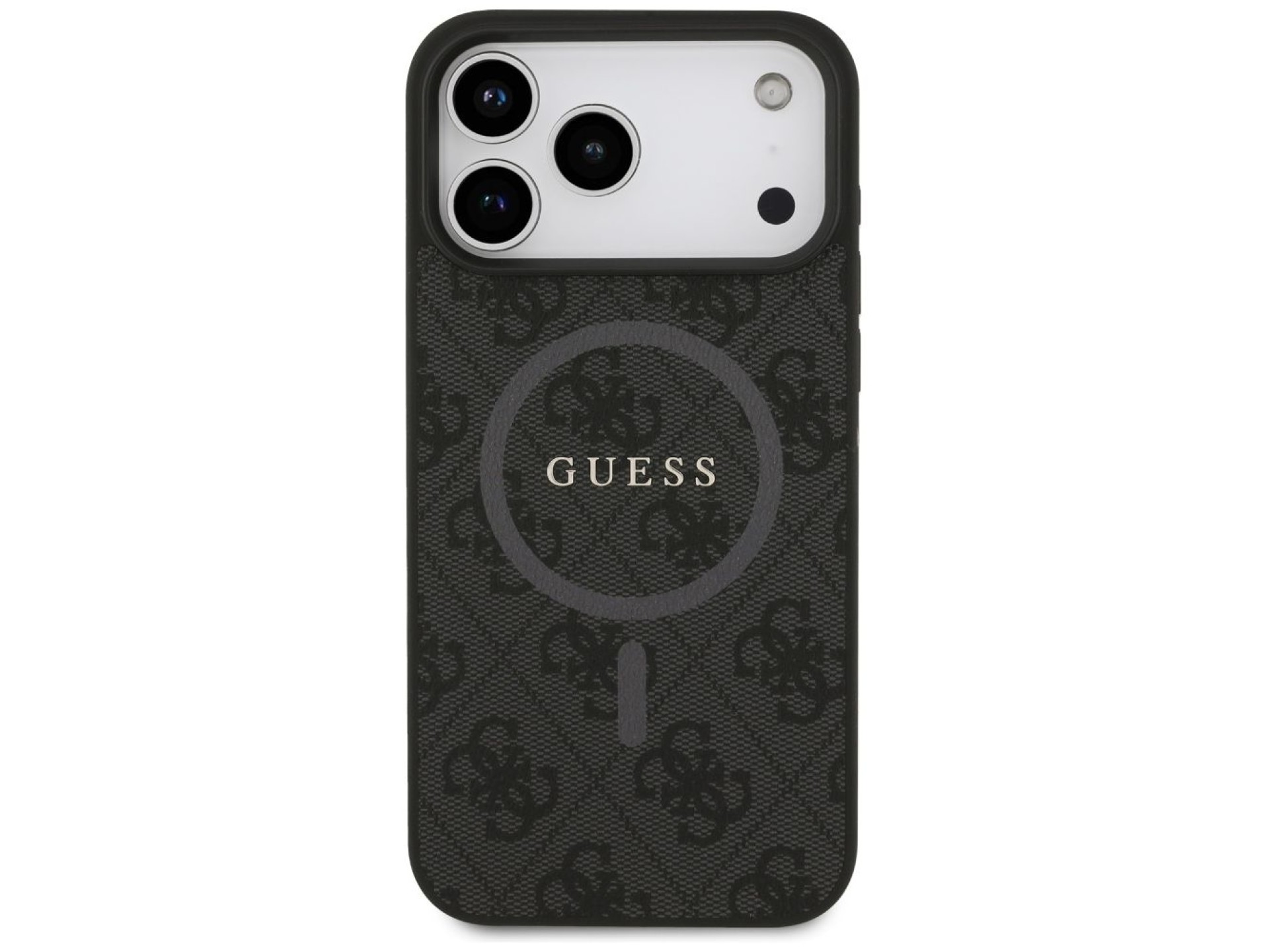 Capa Guess 4G Ring Classic Logo MagSafe para iPhone 17 Pro Max - preta