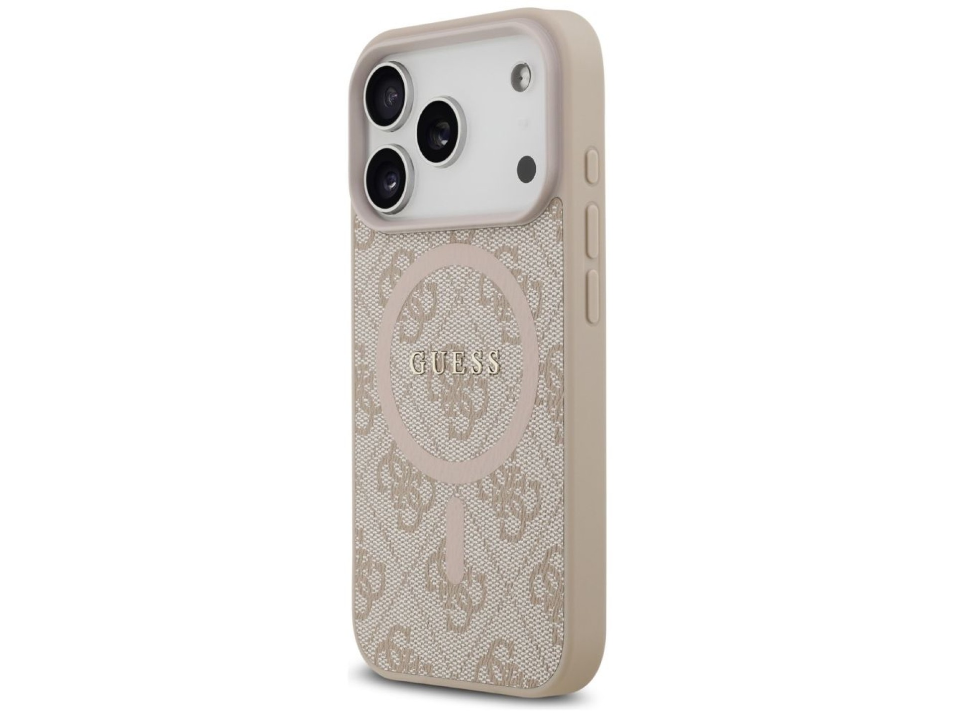 Guess 4G Ring Classic Logo MagSafe Case for iPhone 17 Pro - Pink