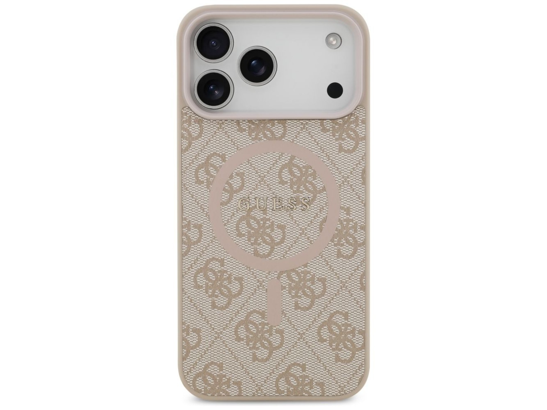 Funda Guess 4G Ring Classic Logo MagSafena para iPhone 17 Pro Max - Rosa