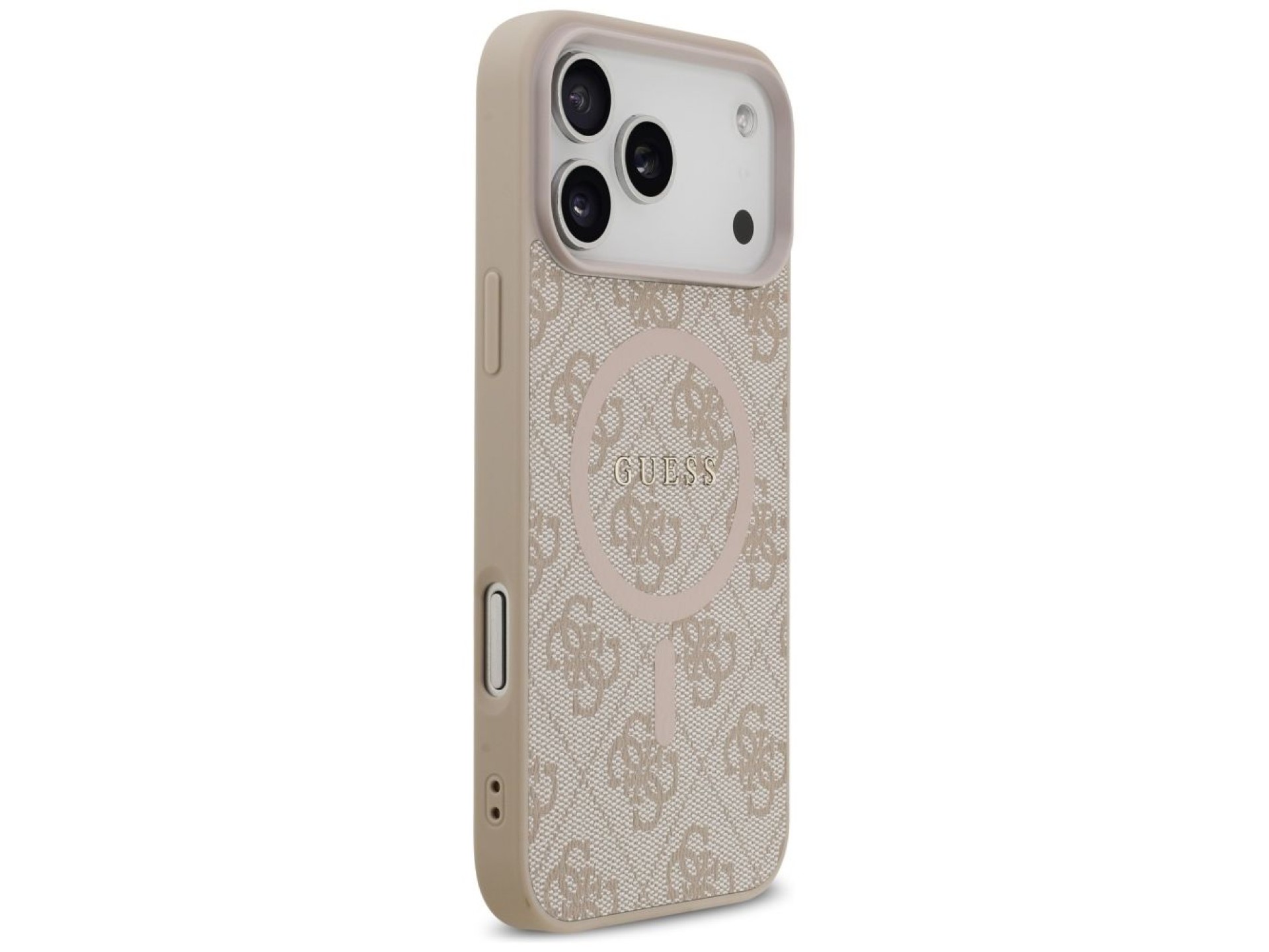 Funda Guess 4G Ring Classic Logo MagSafena para iPhone 17 Pro Max - Rosa