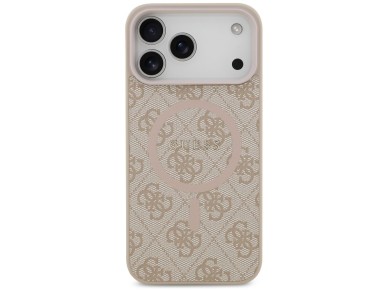Guess 4G Ring Classic Logo MagSafena iPhone 17 Pro Max Case - Pink