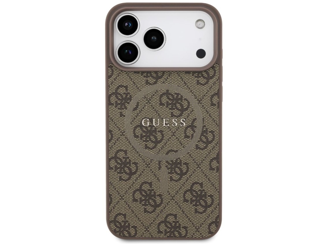 Guess 4G Ring Classic Logo MagSafe Case for iPhone 17 Pro Max - Brown