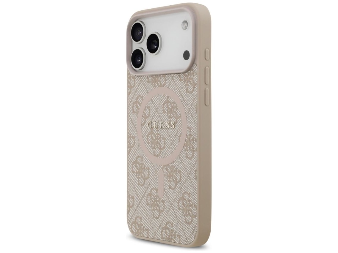 Funda Guess 4G Ring Classic Logo MagSafena para iPhone 17 Pro Max - Rosa