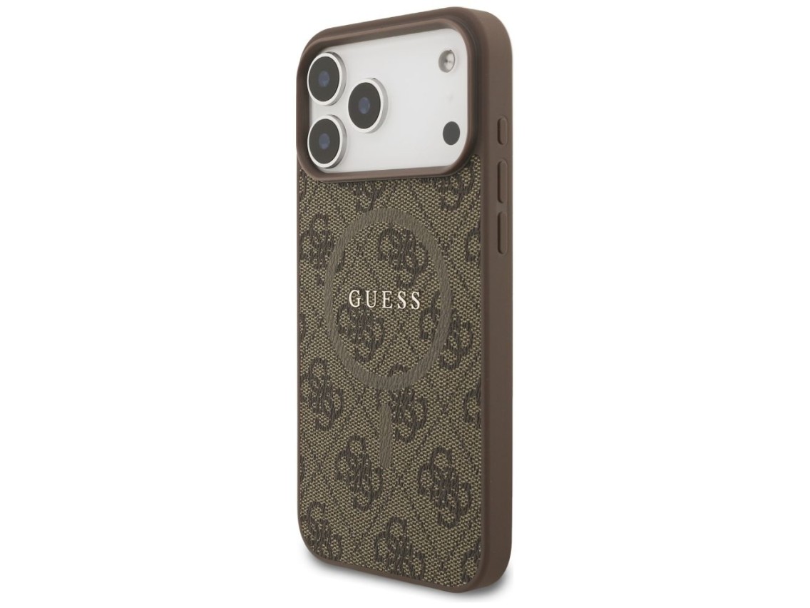 Guess 4G Ring Classic Logo MagSafe Case for iPhone 17 Pro Max - Brown