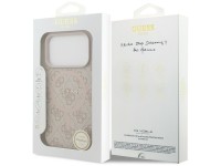 Guess 4G Ring Classic Logo MagSafe Case for iPhone 17 Pro - Pink