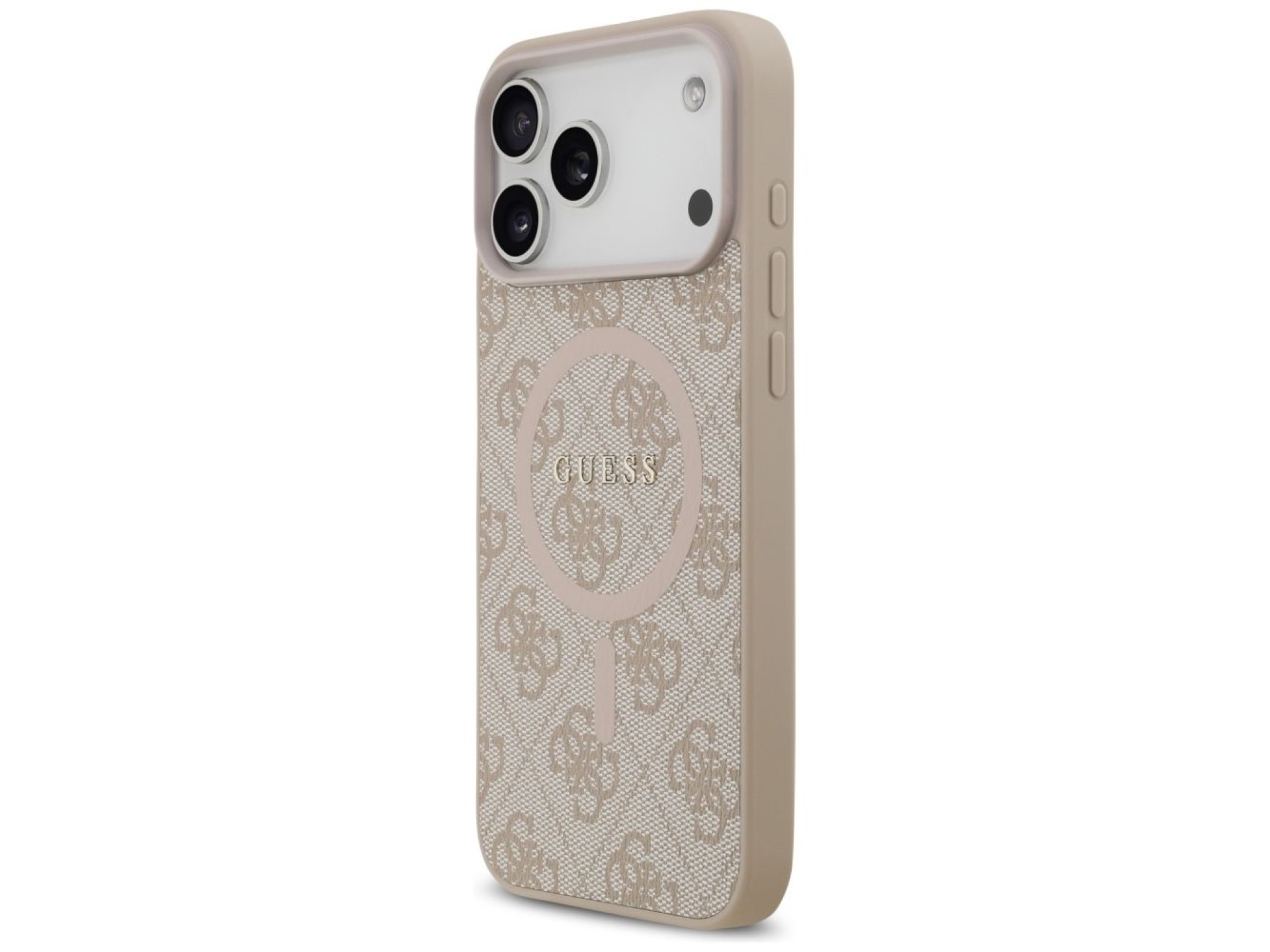 Funda Guess 4G Ring Classic Logo MagSafena para iPhone 17 Pro Max - Rosa